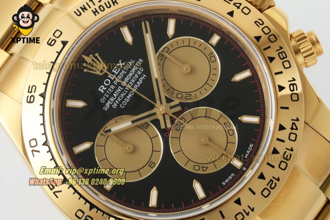Daytona 126508 40mm CLEAN Black & Champagne/Sticks on YG/YG Bracelet SH4131 Super Clone Daytona 126508 40mm CLEAN Black & Champagne/Sticks on YG/YG Bracelet SH4131 Super Clone