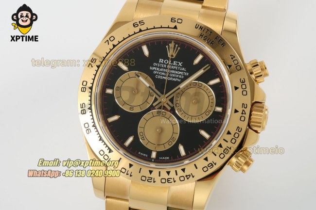 Daytona 126508 40mm CLEAN Black & Champagne/Sticks on YG/YG Bracelet SH4131 Super Clone Daytona 126508 40mm CLEAN Black & Champagne/Sticks on YG/YG Bracelet SH4131 Super Clone