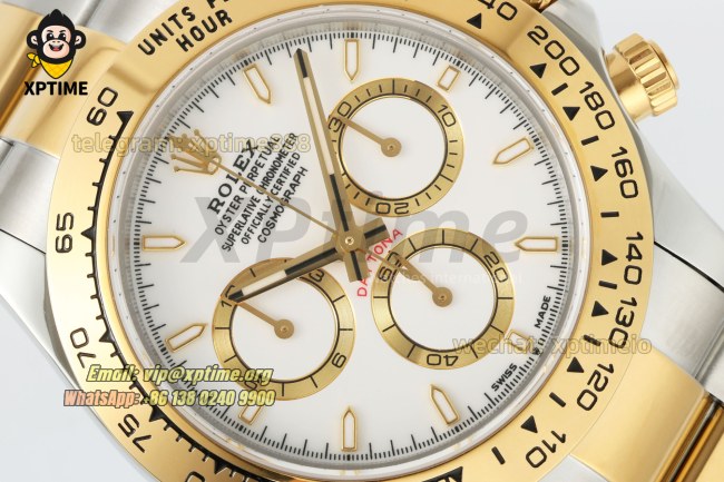 Daytona 126503 40mm CLEAN White/Sticks on YG/SS Bracelet SH4131 Super Clone Daytona 126503 40mm CLEAN White/Sticks on YG/SS Bracelet SH4131 Super Clone