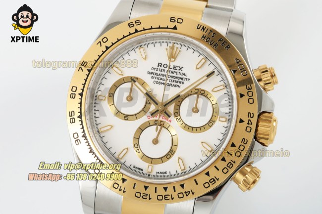 Daytona 126503 40mm CLEAN White/Sticks on YG/SS Bracelet SH4131 Super Clone Daytona 126503 40mm CLEAN White/Sticks on YG/SS Bracelet SH4131 Super Clone