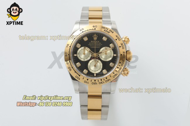 Daytona 126503 40mm CLEAN Black & Golden/Diamonds on YG/SS Bracelet SH4131 Super Clone Daytona 126503 40mm CLEAN Black & Golden/Diamonds on YG/SS Bracelet SH4131 Super Clone