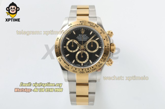 Daytona 126503 40mm CLEAN Black/Sticks on YG/SS Bracelet SH4131 Super Clone Daytona 126503 40mm CLEAN Black/Sticks on YG/SS Bracelet SH4131 Super Clone