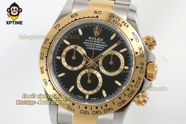 Daytona 126503 40mm CLEAN Black/Sticks on YG/SS Bracelet SH4131 Super Clone Daytona 126503 40mm CLEAN Black/Sticks on YG/SS Bracelet SH4131 Super Clone