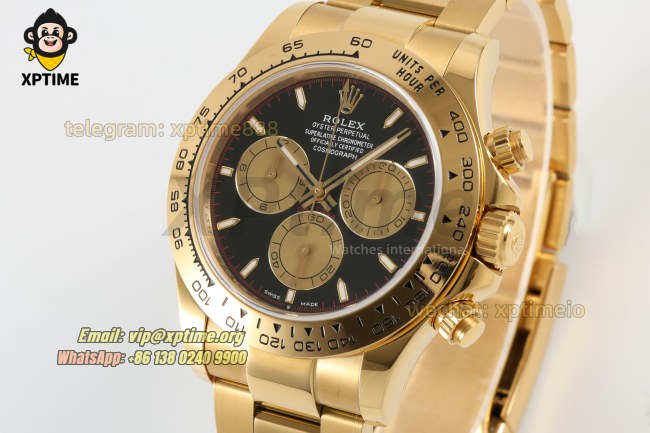 Daytona 126508 40mm CLEAN Black & Champagne/Sticks on YG/YG Bracelet SH4131 Super Clone Daytona 126508 40mm CLEAN Black & Champagne/Sticks on YG/YG Bracelet SH4131 Super Clone