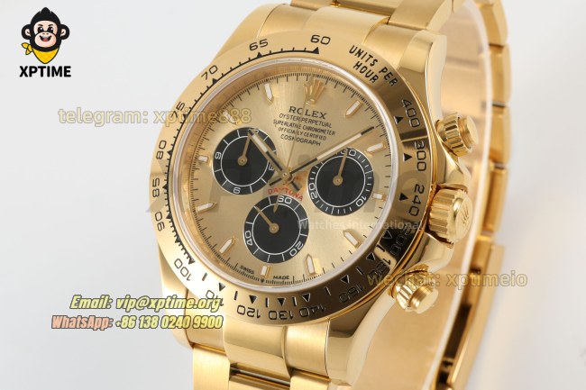 Daytona 126508 40mm CLEAN Golden & Black/Sticks on YG/YG Bracelet SH4131 Super Clone Daytona 126508 40mm CLEAN Golden & Black/Sticks on YG/YG Bracelet SH4131 Super Clone