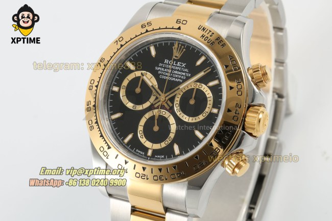 Daytona 126503 40mm CLEAN Black/Sticks on YG/SS Bracelet SH4131 Super Clone Daytona 126503 40mm CLEAN Black/Sticks on YG/SS Bracelet SH4131 Super Clone
