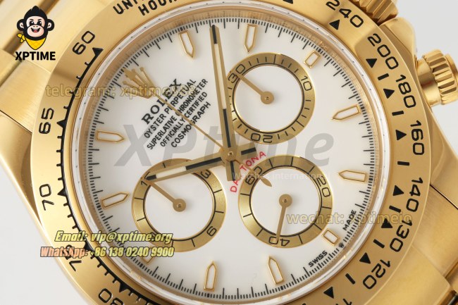 Daytona 126508 40mm CLEAN White/Sticks on YG/YG Bracelet SH4131 Super Clone Daytona 126508 40mm CLEAN White/Sticks on YG/YG Bracelet SH4131 Super Clone