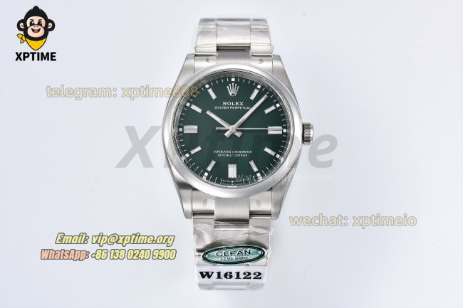 Oyster Perpetual 126000 36mm Clean Green/Stick on SS/SS Bracelet SH3230 Super Clone Oyster Perpetual 126000 36mm Clean Green/Stick on SS/SS Bracelet SH3230 Super Clone
