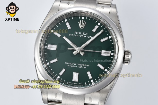 Oyster Perpetual 126000 36mm Clean Green/Stick on SS/SS Bracelet SH3230 Super Clone Oyster Perpetual 126000 36mm Clean Green/Stick on SS/SS Bracelet SH3230 Super Clone