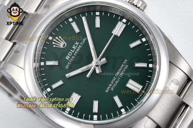 Oyster Perpetual 126000 36mm Clean Green/Stick on SS/SS Bracelet SH3230 Super Clone Oyster Perpetual 126000 36mm Clean Green/Stick on SS/SS Bracelet SH3230 Super Clone