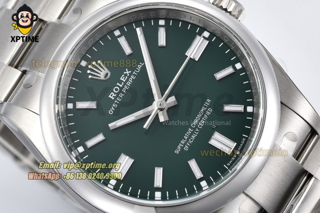 Oyster Perpetual 126000 36mm Clean Green/Stick on SS/SS Bracelet SH3230 Super Clone Oyster Perpetual 126000 36mm Clean Green/Stick on SS/SS Bracelet SH3230 Super Clone