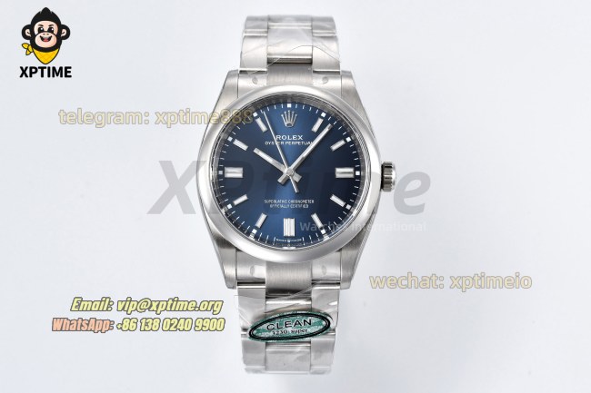 Oyster Perpetual 126000 36mm Clean Blue/Stick on SS/SS Bracelet SH3230 Super Clone Oyster Perpetual 126000 36mm Clean Blue/Stick on SS/SS Bracelet SH3230 Super Clone