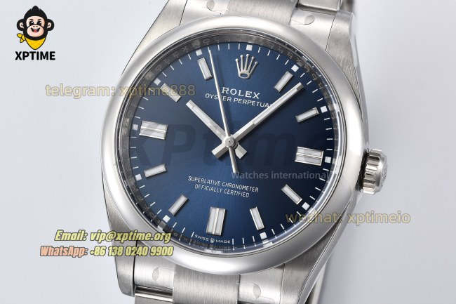 Oyster Perpetual 126000 36mm Clean Blue/Stick on SS/SS Bracelet SH3230 Super Clone Oyster Perpetual 126000 36mm Clean Blue/Stick on SS/SS Bracelet SH3230 Super Clone