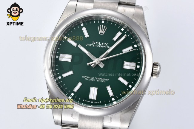 Oyster Perpetual 124300 41mm Clean Green/Stick on SS/SS Bracelet SH3230 Super Clone Oyster Perpetual 124300 41mm Clean Green/Stick on SS/SS Bracelet SH3230 Super Clone