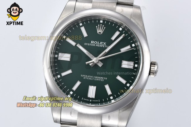 Oyster Perpetual 124300 41mm Clean Green/Stick on SS/SS Bracelet SH3230 Super Clone Oyster Perpetual 124300 41mm Clean Green/Stick on SS/SS Bracelet SH3230 Super Clone