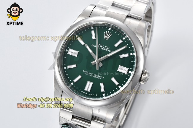 Oyster Perpetual 124300 41mm Clean Green/Stick on SS/SS Bracelet SH3230 Super Clone Oyster Perpetual 124300 41mm Clean Green/Stick on SS/SS Bracelet SH3230 Super Clone