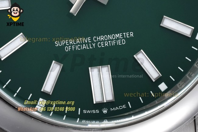 Oyster Perpetual 124300 41mm Clean Green/Stick on SS/SS Bracelet SH3230 Super Clone Oyster Perpetual 124300 41mm Clean Green/Stick on SS/SS Bracelet SH3230 Super Clone