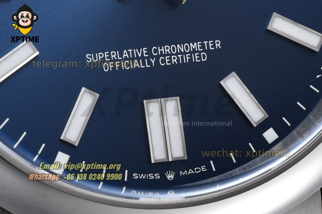 Oyster Perpetual 124300 41mm Clean Blue/Stick on SS/SS Bracelet SH3230 Super Clone Oyster Perpetual 124300 41mm Clean Blue/Stick on SS/SS Bracelet SH3230 Super Clone