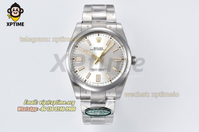 Oyster Perpetual 124300 41mm Clean Silver/Stick on SS/SS Bracelet SH3230 Super Clone Oyster Perpetual 124300 41mm Clean Silver/Stick on SS/SS Bracelet SH3230 Super Clone