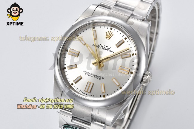 Oyster Perpetual 124300 41mm Clean Silver/Stick on SS/SS Bracelet SH3230 Super Clone Oyster Perpetual 124300 41mm Clean Silver/Stick on SS/SS Bracelet SH3230 Super Clone