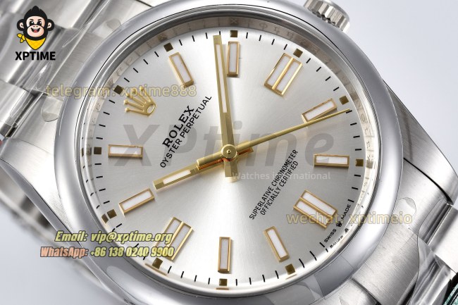 Oyster Perpetual 124300 41mm Clean Silver/Stick on SS/SS Bracelet SH3230 Super Clone Oyster Perpetual 124300 41mm Clean Silver/Stick on SS/SS Bracelet SH3230 Super Clone