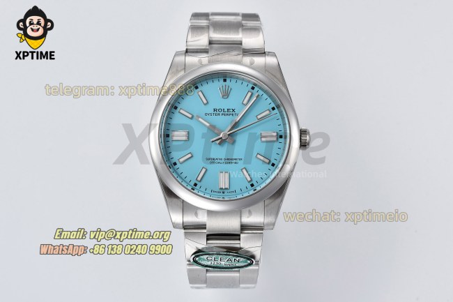 Oyster Perpetual 124300 41mm Clean Tiffany Blue/Stick on SS/SS Bracelet SH3230 Super Clone Oyster Perpetual 124300 41mm Clean Tiffany Blue/Stick on SS/SS Bracelet SH3230 Super Clone