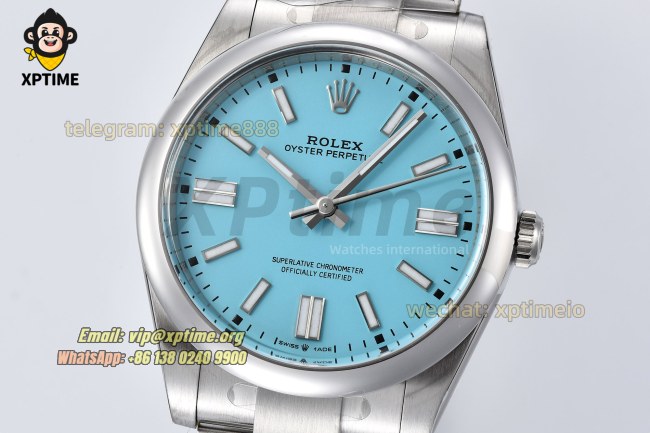 Oyster Perpetual 124300 41mm Clean Tiffany Blue/Stick on SS/SS Bracelet SH3230 Super Clone Oyster Perpetual 124300 41mm Clean Tiffany Blue/Stick on SS/SS Bracelet SH3230 Super Clone