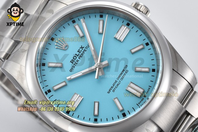 Oyster Perpetual 124300 41mm Clean Tiffany Blue/Stick on SS/SS Bracelet SH3230 Super Clone Oyster Perpetual 124300 41mm Clean Tiffany Blue/Stick on SS/SS Bracelet SH3230 Super Clone