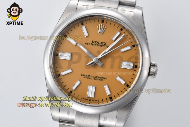 Oyster Perpetual 124300 41mm Clean Yellow/Stick on SS/SS Bracelet SH3230 Super Clone Oyster Perpetual 124300 41mm Clean Yellow/Stick on SS/SS Bracelet SH3230 Super Clone