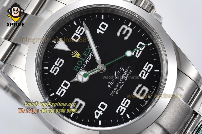 Airking 126900 40mm Clean Black/Numeral on SS Bracelet SH3230 Super Clone Airking 126900 40mm Clean Black/Numeral on SS Bracelet SH3230 Super Clone