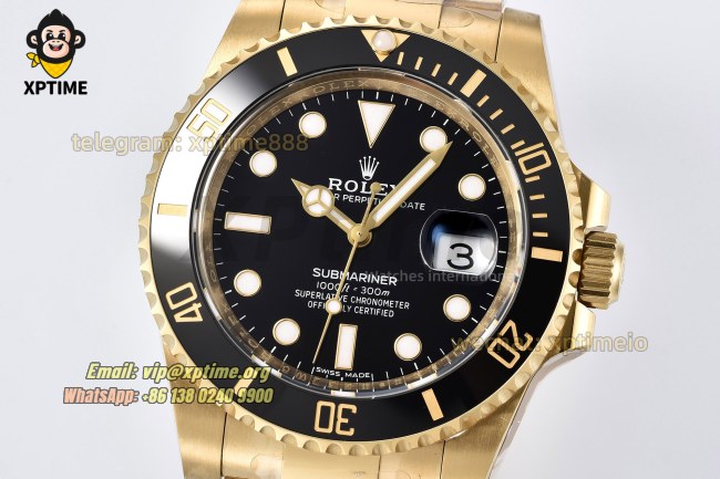 Submariner 116618LN 41mm Clean Black/Dot on YG/YG Bracelet VS3135 Super Clone Submariner 116618LN 41mm Clean Black/Dot on YG/YG Bracelet VS3135 Super Clone