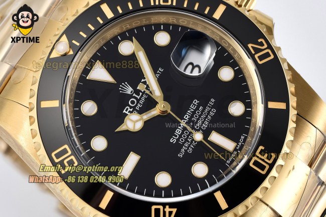 Submariner 116618LN 41mm Clean Black/Dot on YG/YG Bracelet VS3135 Super Clone Submariner 116618LN 41mm Clean Black/Dot on YG/YG Bracelet VS3135 Super Clone