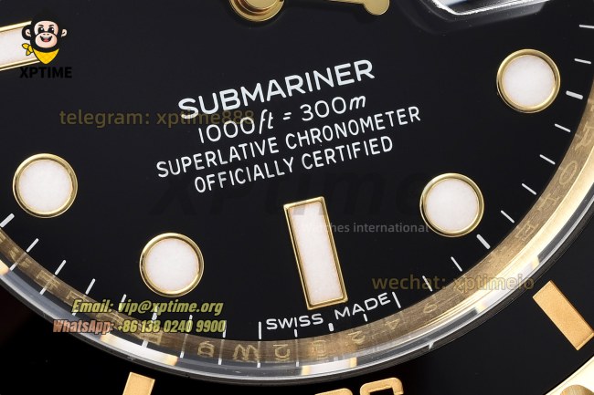 Submariner 116618LN 41mm Clean Black/Dot on YG/YG Bracelet VS3135 Super Clone Submariner 116618LN 41mm Clean Black/Dot on YG/YG Bracelet VS3135 Super Clone