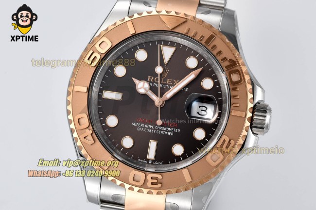 Yacht-Master 126621 40mm Clean Brown/Dot on RG/SS Bracelet SH3235 Super Clone Yacht-Master 126621 40mm Clean Brown/Dot on RG/SS Bracelet SH3235 Super Clone