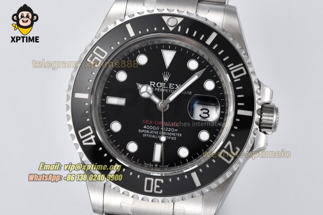 Sea Dweller 126600 43mm Clean Black/Dot on SS/SS Bracelet HS3235 Super Clone Sea Dweller 126600 43mm Clean Black/Dot on SS/SS Bracelet HS3235 Super Clone