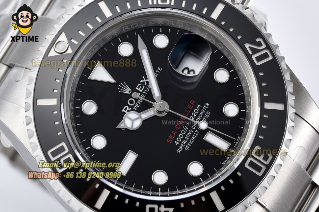 Sea Dweller 126600 43mm Clean Black/Dot on SS/SS Bracelet HS3235 Super Clone Sea Dweller 126600 43mm Clean Black/Dot on SS/SS Bracelet HS3235 Super Clone