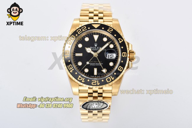 GMT Master II 126718 GRNR 40mm Clean Black/Dot on Jub YG/YG Bracelet DD3285 GMT Master II 126718 GRNR 40mm Clean Black/Dot on Jub YG/YG Bracelet DD3285