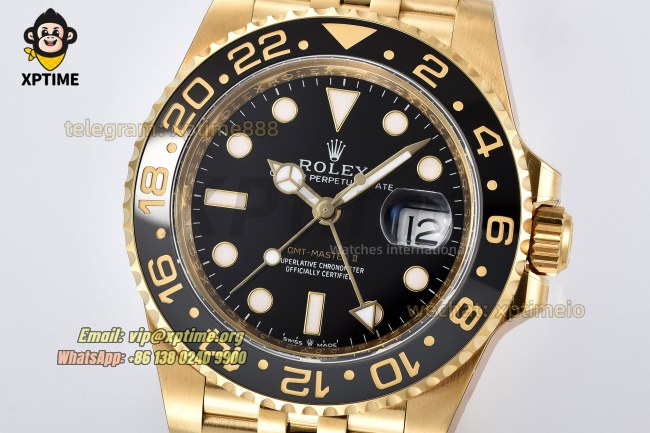GMT Master II 126718 GRNR 40mm Clean Black/Dot on Jub YG/YG Bracelet DD3285 GMT Master II 126718 GRNR 40mm Clean Black/Dot on Jub YG/YG Bracelet DD3285