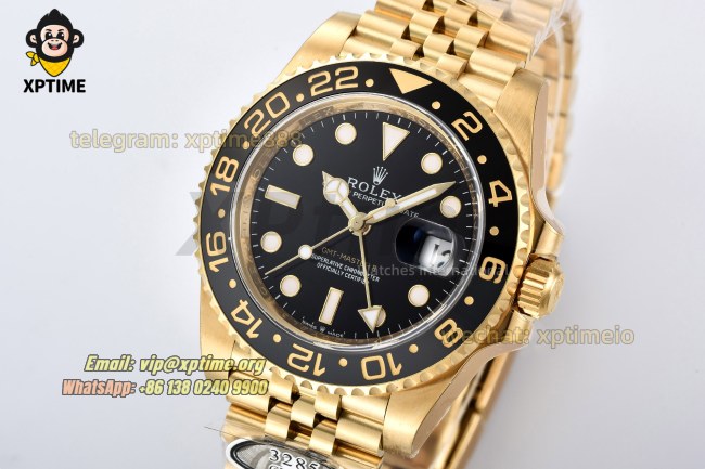 GMT Master II 126718 GRNR 40mm Clean Black/Dot on Jub YG/YG Bracelet DD3285 GMT Master II 126718 GRNR 40mm Clean Black/Dot on Jub YG/YG Bracelet DD3285