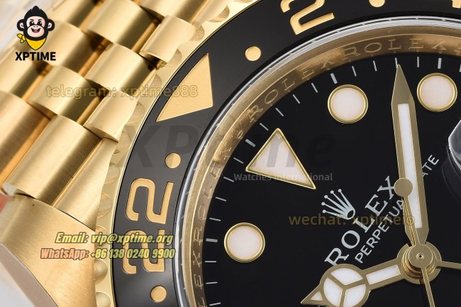 GMT Master II 126718 GRNR 40mm Clean Black/Dot on Jub YG/YG Bracelet DD3285 GMT Master II 126718 GRNR 40mm Clean Black/Dot on Jub YG/YG Bracelet DD3285