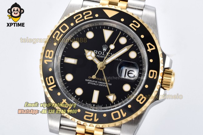 GMT Master II 116713 GRNR 40mm Clean Black/Dot on Jub YG/SS Bracelet DD3285 GMT Master II 116713 GRNR 40mm Clean Black/Dot on Jub YG/SS Bracelet DD3285