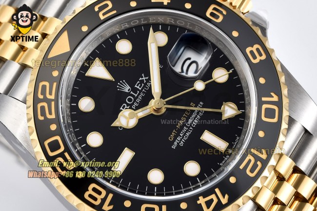 GMT Master II 116713 GRNR 40mm Clean Black/Dot on Jub YG/SS Bracelet DD3285 GMT Master II 116713 GRNR 40mm Clean Black/Dot on Jub YG/SS Bracelet DD3285