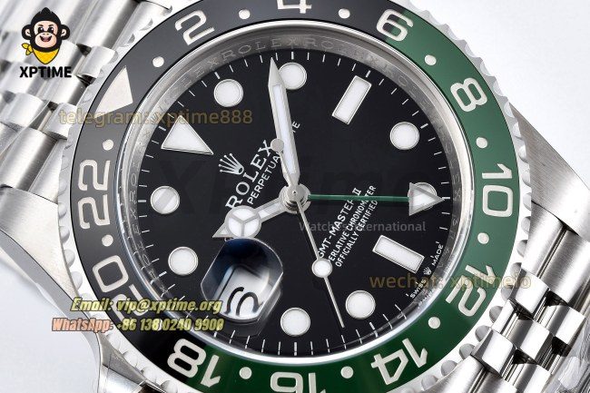 GMT Master II 126720 Sprite 40mm Clean Black/Dot on Jub SS/SS Bracelet DD3285 GMT Master II 126720 Sprite 40mm Clean Black/Dot on Jub SS/SS Bracelet DD3285