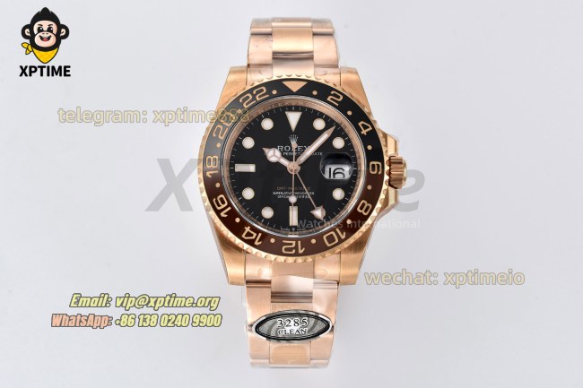 GMT Master II 126715 Rootbeer 40mm Clean Black/Dot on Oys RG/RG Bracelet DD3285 GMT Master II 126715 Rootbeer 40mm Clean Black/Dot on Oys RG/RG Bracelet DD3285