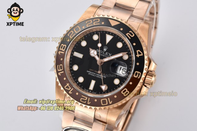GMT Master II 126715 Rootbeer 40mm Clean Black/Dot on Oys RG/RG Bracelet DD3285 GMT Master II 126715 Rootbeer 40mm Clean Black/Dot on Oys RG/RG Bracelet DD3285
