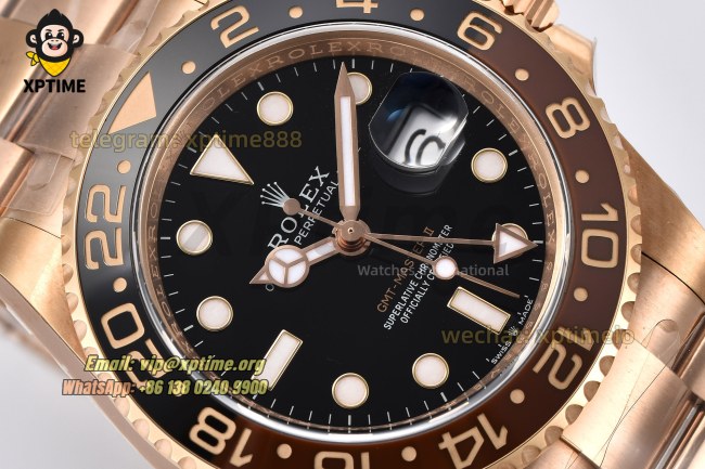 GMT Master II 126715 Rootbeer 40mm Clean Black/Dot on Oys RG/RG Bracelet DD3285 GMT Master II 126715 Rootbeer 40mm Clean Black/Dot on Oys RG/RG Bracelet DD3285