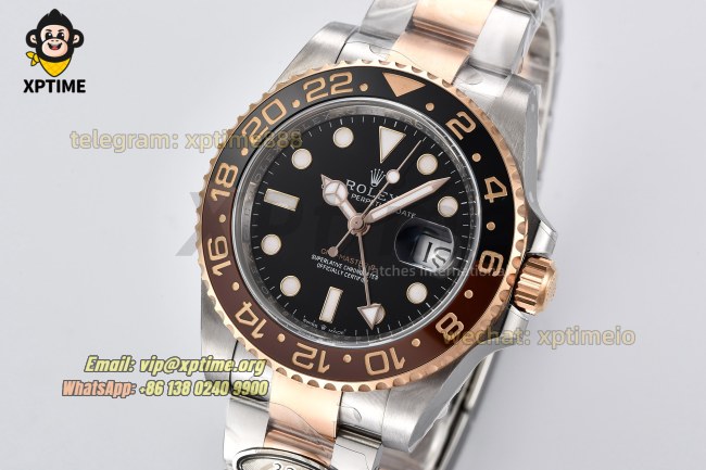 GMT Master II 126715 Rootbeer 40mm Clean Black/Dot on Oys RG/SS Bracelet DD3285 GMT Master II 126715 Rootbeer 40mm Clean Black/Dot on Oys RG/SS Bracelet DD3285