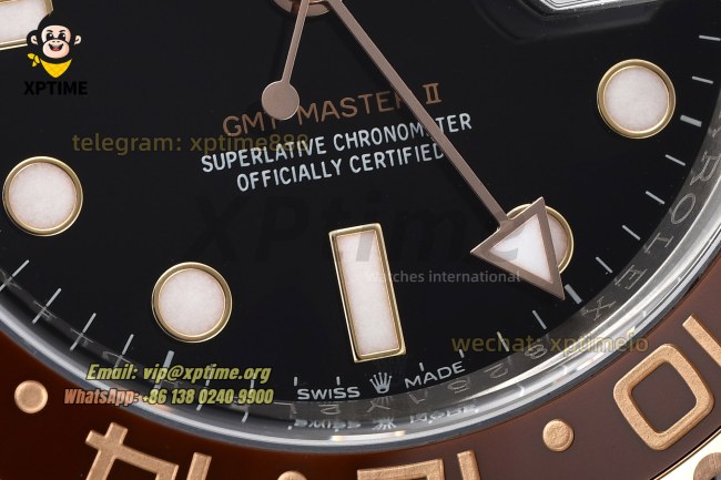 GMT Master II 126715 Rootbeer 40mm Clean Black/Dot on Oys RG/SS Bracelet DD3285 GMT Master II 126715 Rootbeer 40mm Clean Black/Dot on Oys RG/SS Bracelet DD3285