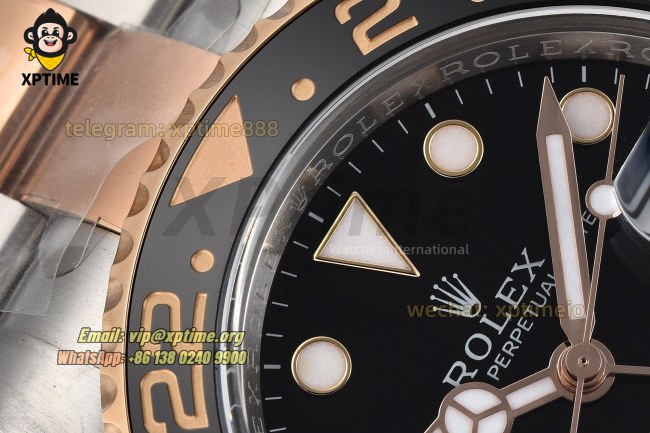 GMT Master II 126715 Rootbeer 40mm Clean Black/Dot on Oys RG/SS Bracelet DD3285 GMT Master II 126715 Rootbeer 40mm Clean Black/Dot on Oys RG/SS Bracelet DD3285