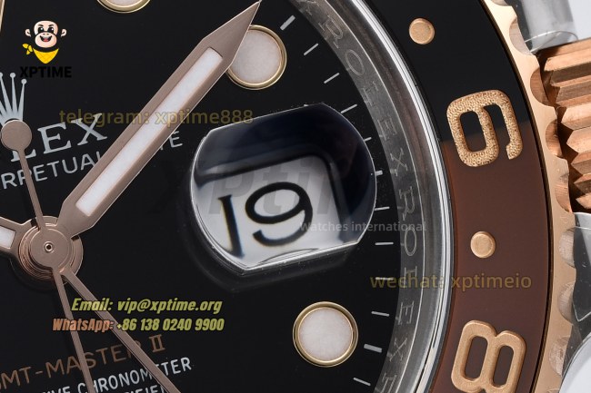 GMT Master II 126715 Rootbeer 40mm Clean Black/Dot on Oys RG/SS Bracelet DD3285 GMT Master II 126715 Rootbeer 40mm Clean Black/Dot on Oys RG/SS Bracelet DD3285